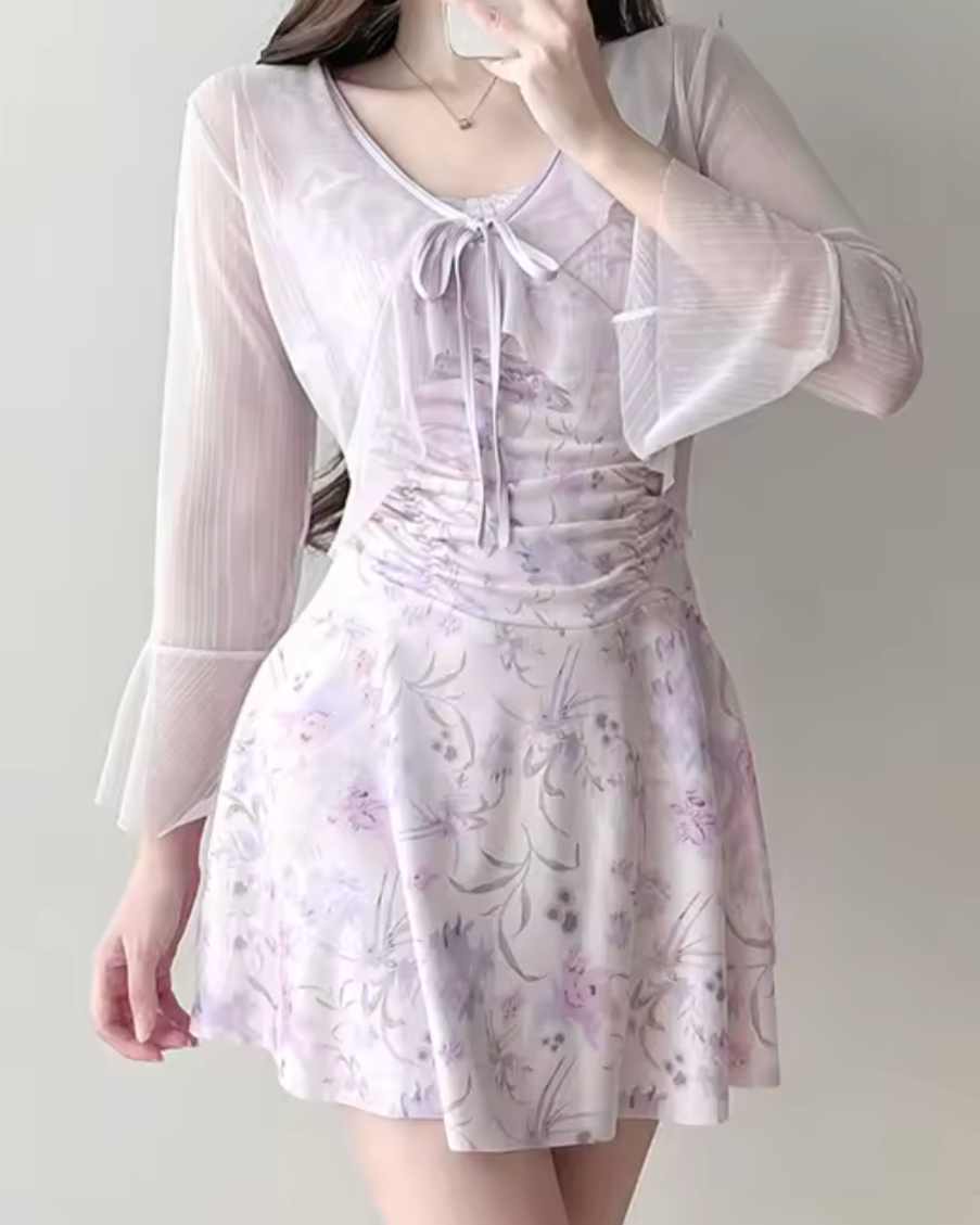 Lilith Swim Dress + Cardigan