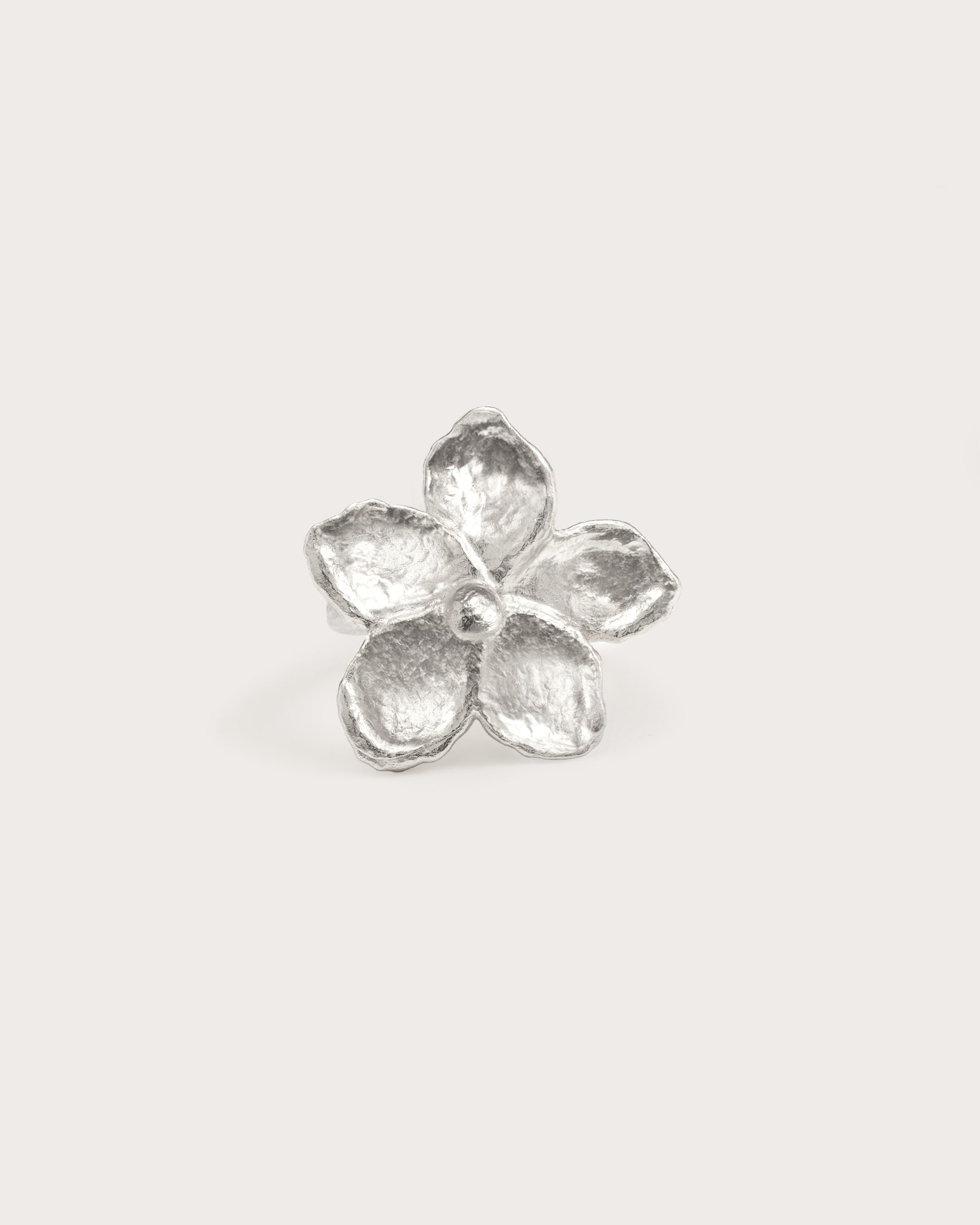 Gold Textured Floral Ring