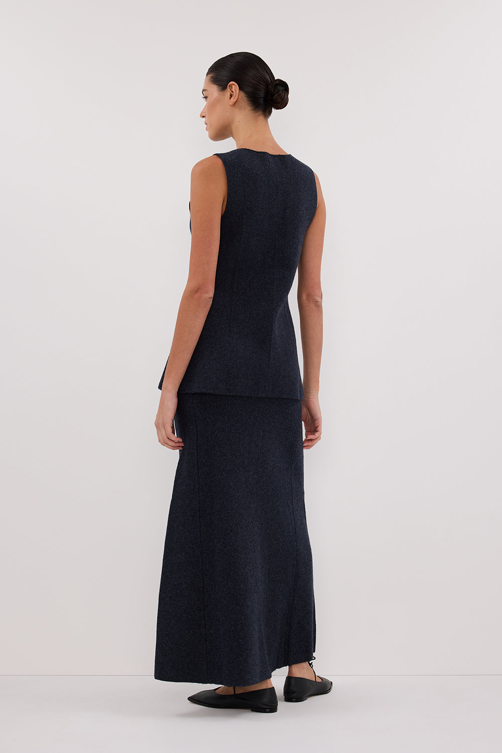 AVA INK LONGLINE KNIT VEST 