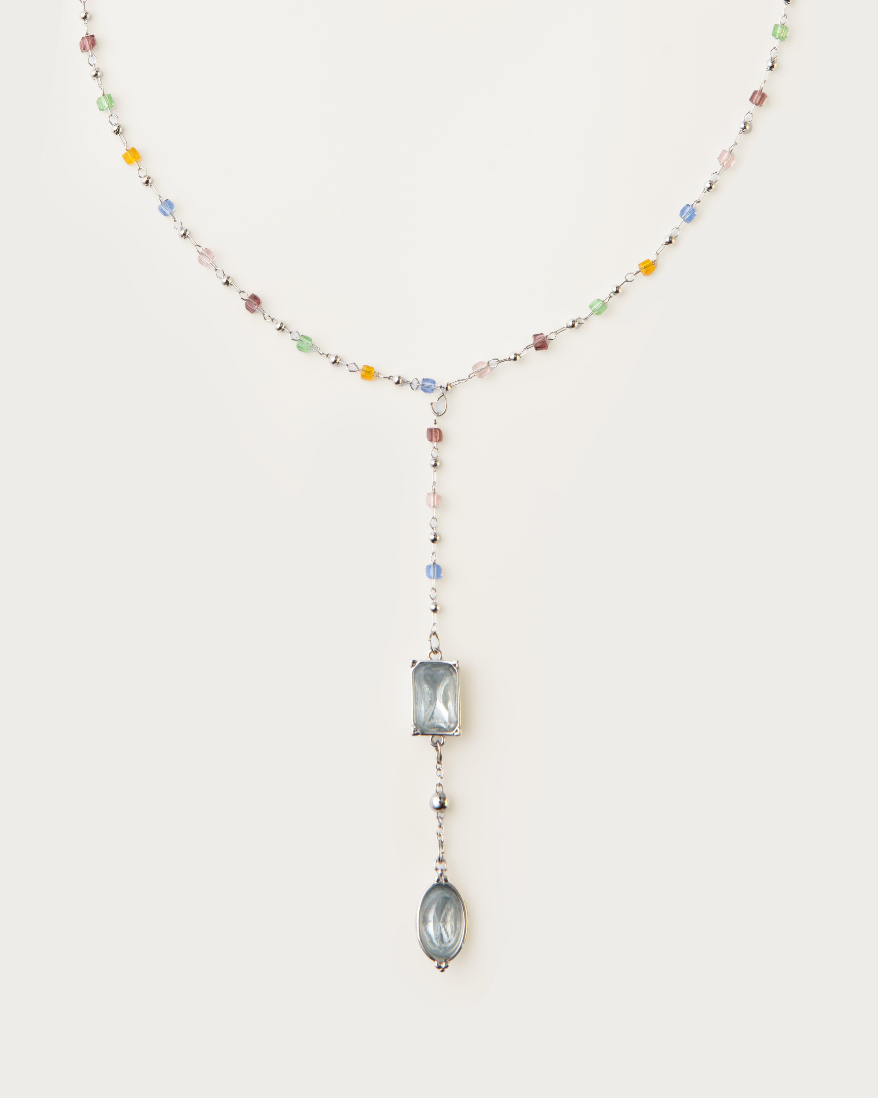 Celestial Lariat Necklace in Silver